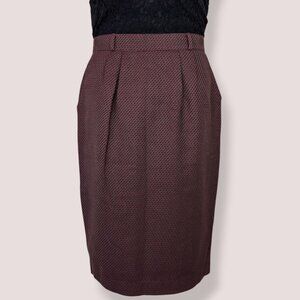 🍁V. Braemar Jeremy Scott Red Pure Virgin Wool Skirt